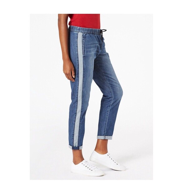 Levi's Blue Jeans with White Stripe - Picture 1 of 11